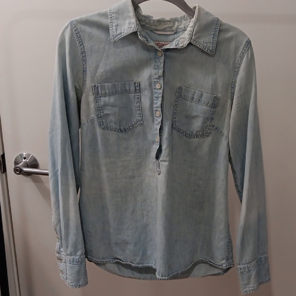 Merona Light Blue Casual Shirt